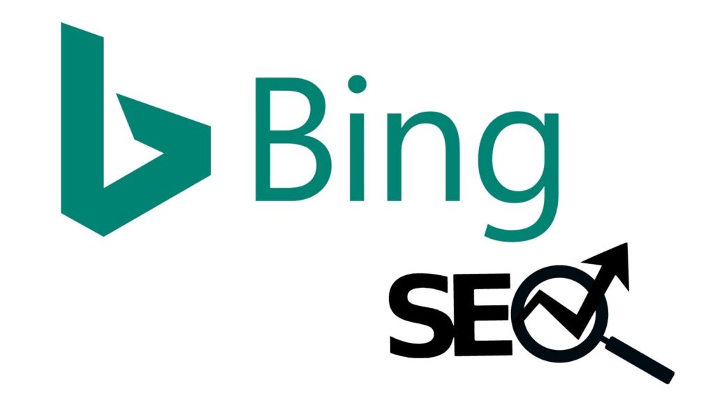 the bing logo plus SEO in text