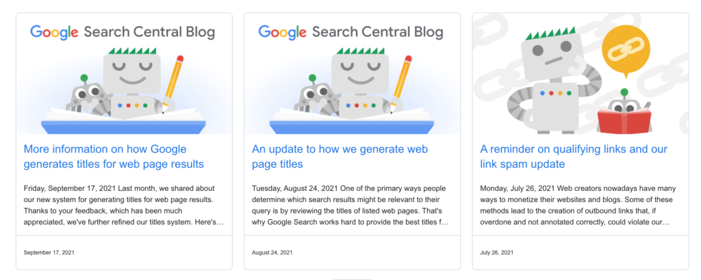 Google Search Central blog