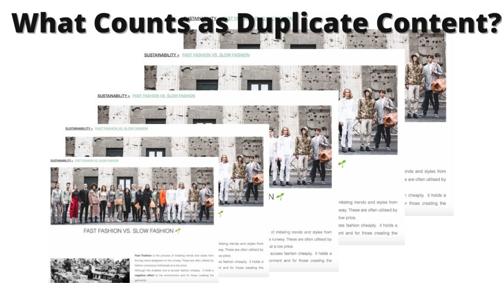 what counts as duplicate content