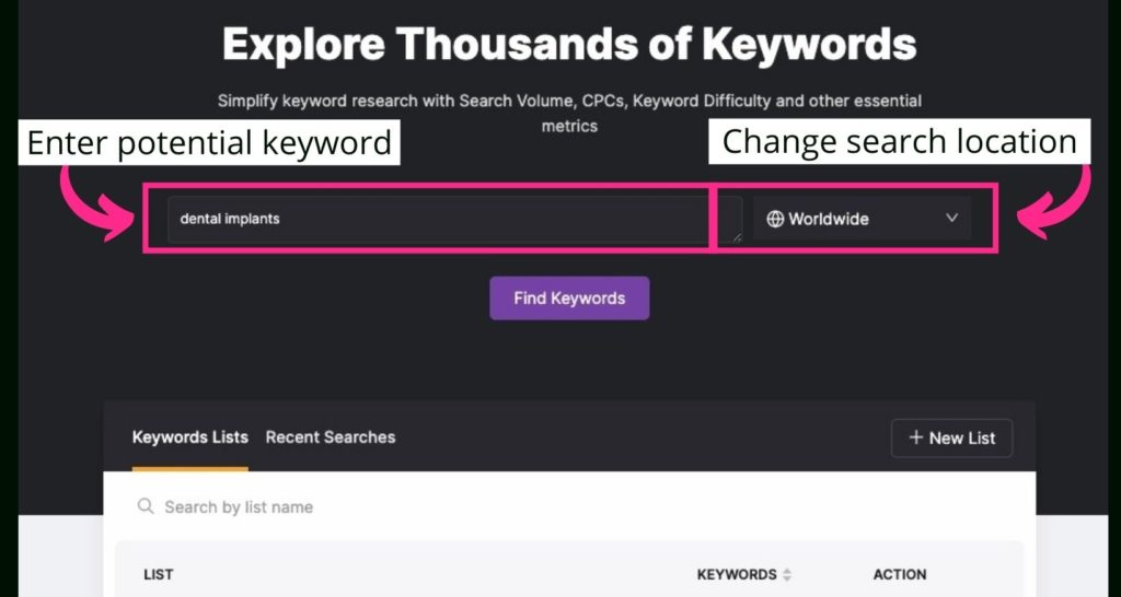 keyword explorer in searchtalas